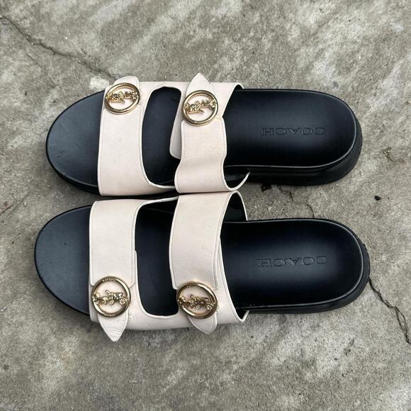 Coach double grommet slide sandals - Picture 1 of 4